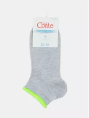Носки женские conte active (декор. резинка) 035 светло-серый, , 36-37 (23), CONTE ELEGANT, - 3