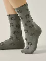 Носки из вискозы с люрексом conte classic 688 серый, , 36-38 (23-25), CONTE ELEGANT, - 2