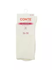 Носки женские (ажурные) conte classic 787 молочный, , 36-38 (23-25), CONTE ELEGANT, - 4