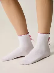 Носки детские (декор, бантики) tip-top 065 белый-розовый, , 16, CONTE-KIDS, - 2