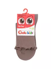 Носки без резинки с волнистым бортом tip-top 1019 кофейный, , 16-18, CONTE-KIDS, - 5