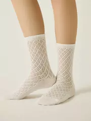 Носки женские (ажурные) conte classic 787 молочный, , 36-38 (23-25), CONTE ELEGANT, - 1