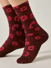 Носки из вискозы с люрексом conte classic 688 красный, , 36-38 (23-25), CONTE ELEGANT, - 2