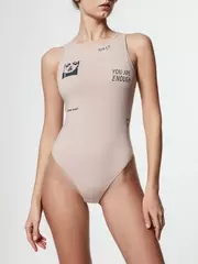 Боди женское с тату-рисунками conte tattoo style lbm 1480 natural, , 170-84-90/XS, CONTE ELEGANT, - 1