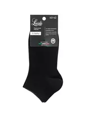 Носки мужские (укороченные) levante l0253s (3 пары) black, , 40-42 (25-27), LEVANTE, - 1