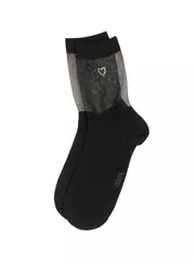 Носки из прозрачной сетки и стразами classic 684 черный, , 36-38 (23-25), CONTE ELEGANT, - 3