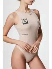 Боди женское с тату-рисунками conte tattoo style lbm 1480 natural, , 170-84-90/XS, CONTE ELEGANT, - 2