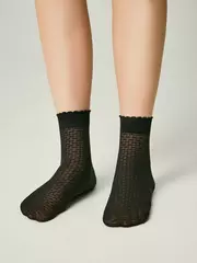 Тонкие носки с геометрическим рисунком julia nero, , 22-24, CONTE ELEGANT, - 1