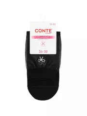 Носки со вставкой из прозрачной сетки и стразами conte classic 683 черный, , 39-41 (25-27), CONTE ELEGANT, - 4