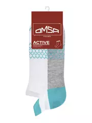 Укороченные мужские носки omsa active 107 bianco, , 36-38 (23-25), OMSA, - 4
