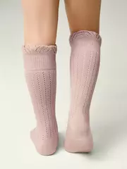 Гольфы с воздушными рюшами и хлопком miss 058 пепельно-розовый, , 18, CONTE-KIDS, - 3