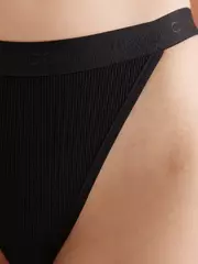 Трусы танга в рубчик из вискозы active shape lta 3189 black, , 94/S, CONTE ELEGANT, - 4