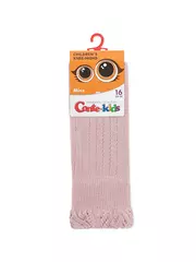 Гольфы с воздушными рюшами и хлопком miss 058 пепельно-розовый, , 18, CONTE-KIDS, - 5