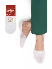Мужские подследники omsa active 101 bianco, , 39-41 (25-27), OMSA, - 1