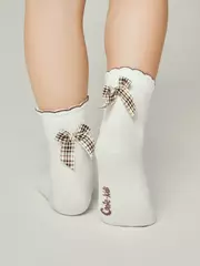 Носки детские (декор, бантики) tip-top 065 молочный, , 18, CONTE-KIDS, - 2