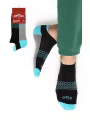 Укороченные мужские носки omsa active 107 nero, , 42-44 (27-29), OMSA, - 1