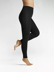 Легинсы женские из микрофибры с флисом minimi piuma 260 maxi nero, , 5, MINIMI, - 2