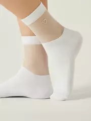 Носки со стразами conte classic 684 белый, , 36-38 (23-25), CONTE ELEGANT, - 1