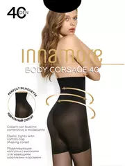 Колготки innamore body corsage 40 nero, , 3, INNAMORE, - 1