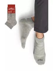 Короткие мужские носки omsa active 111 grigio melange, , 36-38 (23-25), OMSA, - 1