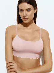 Кроп-топ на тонких бретелях omsa invisible 1111b rosa antico, , 46 (M), OMSA, - 1