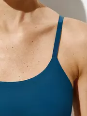 Кроп-топ с сеткой на тонких бретелях с вкладышами omsa invisible 1112b blu marino, , 46 (M), OMSA, - 3