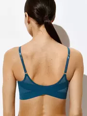 Кроп-топ с сеткой на тонких бретелях с вкладышами omsa invisible 1112b blu marino, , 46 (M), OMSA, - 4