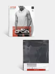 Майка мужская omsa melange u1102 grigio chiaro melange, , 46 (M), OMSA, - 4