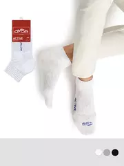 Короткие мужские носки omsa active 111 bianco, , 36-38 (23-25), OMSA, - 1