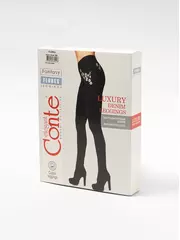 Ультраэластичные джеггинсы с металлической вышивкой flores nero, , 164-98/M, CONTE ELEGANT, - 1