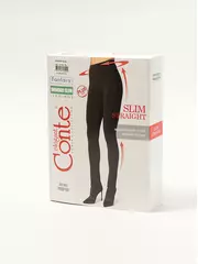 Моделирующие женские леггинсы с высокой посадкой wonder slim+ nero, , 164-118/4XL, CONTE ELEGANT, - 1