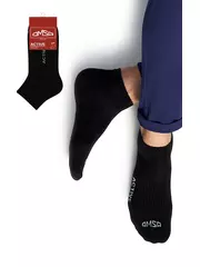 Короткие мужские носки omsa active 111 nero, , 36-38 (23-25), OMSA, - 1