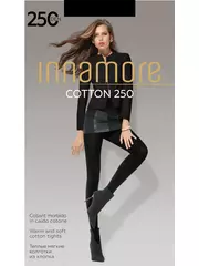 Колготки innamore cotton 250 nero, , 5, INNAMORE, - 1