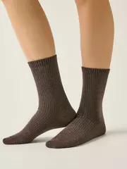 Удлинённые женские носки conte classic 751 шоколадный, , 36-38 (23-25), CONTE ELEGANT, - 1