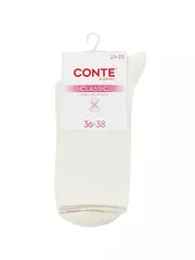Удлинённые женские носки conte classic 751 молочный, , 36-38 (23-25), CONTE ELEGANT, - 4