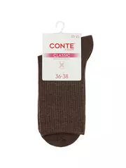 Удлинённые женские носки conte classic 751 шоколадный, , 36-38 (23-25), CONTE ELEGANT, - 4