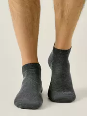 Мужские укороченные носки с кашемиром и вискозой conte 000 темно-серый, , 44-45 (29), CONTE, - 1