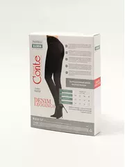 Леггинсы женские conte с высокой посадкой из ультраэластичного денима aleksa nero, , 164-90/XS, CONTE ELEGANT, - 2