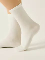 Удлинённые женские носки conte classic 751 молочный, , 36-38 (23-25), CONTE ELEGANT, - 2