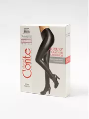 Ультрамодные леггинсы из искусственной кожи с лампасами gloss chic nero, , 170-102/L, CONTE ELEGANT, - 1