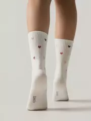 Удлиненные женские носки conte active 966 молочный, , 39-41 (25-27), CONTE ELEGANT, - 3