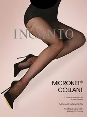 Колготки в сетку incanto micronet collant nero, , 3/4 (M/L), INCANTO, - 1
