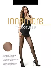 Колготки с эффектом тюля innamore microtulle miele, , 2, INNAMORE, - 2