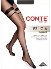 Колготки с имитацией чулок fantasy felicia nero, , 3, CONTE ELEGANT, - 1