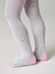 Колготки в цветной горошек tip-top 711 светло-серый, , 92-98 (14), CONTE-KIDS, - 2