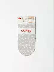 Носки с рисунком «белые сердечки» fantasy 70 den 145 mix, , 36-39 (23-25), CONTE ELEGANT, - 4