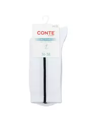 Удлиненные женские носки conte active 965 белый, , 39-41 (25-27), CONTE ELEGANT, - 4