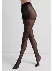 Фантазийные колготки с рисунком "точки" pois nero, , 2, CONTE ELEGANT, - 2