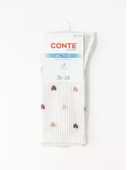 Удлиненные женские носки conte active 966 молочный, , 39-41 (25-27), CONTE ELEGANT, - 5
