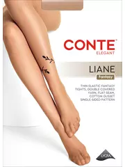 Колготки с рисунком «лиана» fantasy liane bronz, , 3, CONTE ELEGANT, - 2